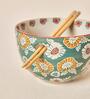 Wildflower Ramen Bowl with Chopsticks, 450ml