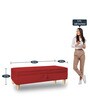 William 2 Seater Bench with Storage in Red Colour