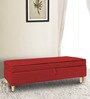 William 2 Seater Bench with Storage in Red Colour