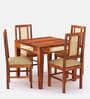 William Cane 4 Seater Dining Set In Honey Finish