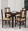 William Cane 4 Seater Dining Set In Walnut Finish