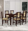 William Cane 6 Seater Dining Set In Walnut Finish