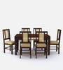 William Cane 6 Seater Dining Set In Walnut Finish