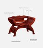 William Sheesham Wood Arm Chair In Scratch Resistant Honey Oak Finish