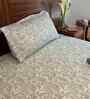 Willow 100% Cotton King Sized Double Bedsheet With 2 Pillow Covers Willow 100% Cotton King Sized Double Bedsheet With 2 Pillow Covers