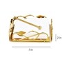 Willow Leaf Gold Stainless Steel Tissue Holder