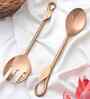 Willow Leaf Salad Server  Rose Gold