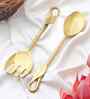 Willow Leaf Salad Server Gold