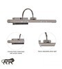 Willow Led Adjustable Swivel Picture Light In Antique Nickel Finish