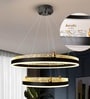 Willow Round LED Chandelier 60 Cm | Height Adjustable Modern Ceiling Light | 3 Color Modes | Marble Gold & Black Design Lighting for Living Room, Dining, Bedroom, Hall & Office