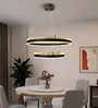 Willow Round LED Chandelier 60 Cm | Height Adjustable Modern Ceiling Light | 3 Color Modes | Marble Gold & Black Design Lighting for Living Room, Dining, Bedroom, Hall & Office