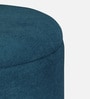Willow Storage Suede Pouffe In Blue Colour