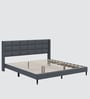 Willow Upholstered King Size Bed In Grey Colour