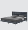 Willow Upholstered King Size Bed In Grey Colour