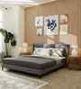 Willow Upholstered King Size Bed In Grey Colour