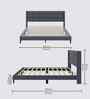 Woodlyn Upholstered Queen Size Bed In Grey Colour