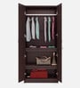Willy 2 Door Wardrobe in Walnut Finish