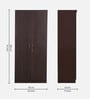 Willy 2 Door Wardrobe in Walnut Finish