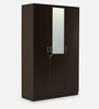 Willy 3 Door Wardrobe in Wenge Finish with Mirror