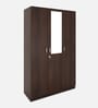 Willy 3 Door Wardrobe in New Wenge Finish with Mirror