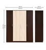 Willy 4 Door Wardrobe Without Mirror In Wenge And Sonoma Oak Finish
