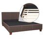 Willy King Size Upholstered Bed in Brown Finish