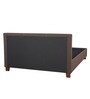 Willy King Size Upholstered Bed in Brown Finish