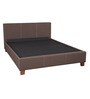 Willy King Size Upholstered Bed in Brown Finish