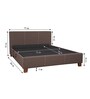 Willy King Size Upholstered Bed in Brown Finish