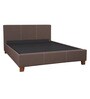Willy King Size Upholstered Bed in Brown Finish