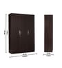 Willy Plus 3 Door Wardrobe In Walnut Finish
