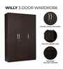 Willy Plus 3 Door Wardrobe In Walnut Finish