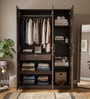 Willy Plus 3 Door Wardrobe In Walnut Finish
