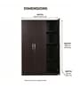 Willy Plus 3 Door Wardrobe In Walnut Finish