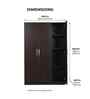 Willy Plus 3 Door Wardrobe In Walnut Finish