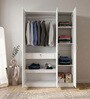 Willy Plus 3 Door Wardrobe In White Finish