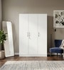 Willy Plus 3 Door Wardrobe In White Finish