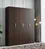 Willy Plus 4 Door Wardrobe In Walnut Finish