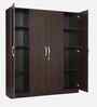 Willy Plus 4 Door Wardrobe In Walnut Finish