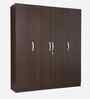 Willy Plus 4 Door Wardrobe In Walnut Finish