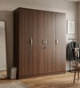 Willy Plus 4 Door Wardrobe In Walnut Finish