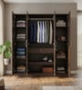Willy Plus 4 Door Wardrobe In Walnut Finish