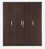 Willy Plus 4 Door Wardrobe In Walnut Finish
