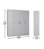 Willy Plus 4 Door Wardrobe In White Finish