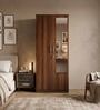 Wilson 2 Door Wardrobe With Mirror in Walnut Finish