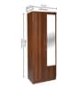 Wilson 2 Door Wardrobe With Mirror in Walnut Finish