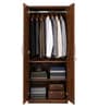 Wilson 2 Door Wardrobe With Mirror in Walnut Finish