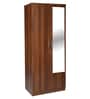 Wilson 2 Door Wardrobe With Mirror in Walnut Finish