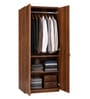Wilson 2 Door Wardrobe With Mirror in Walnut Finish