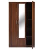 Wilson 3 Door Wardrobe With Mirror in Walnut Finish